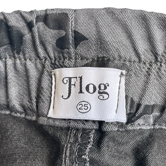 BEVY FLOG Shely Gray/Black Camo Drawstring Jogger Pants Size 25 - Picture 11 of 17